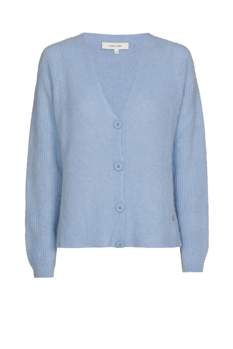 Lichtblauwe cardigan met knopensluiting