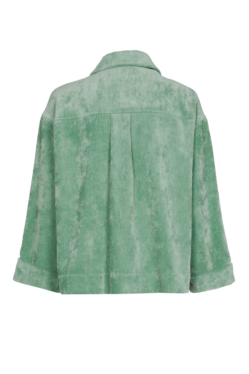 Groen bloesjasje in velours