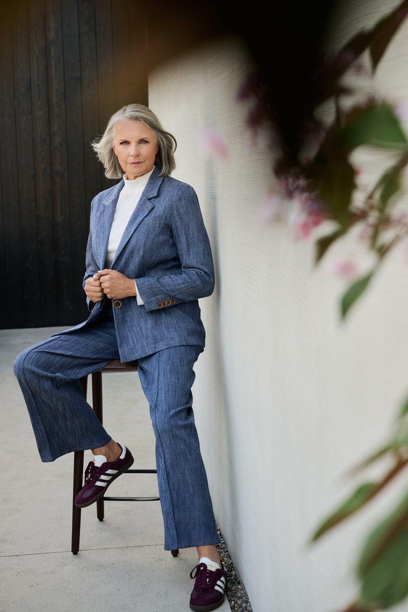 Hippe jeansbroek met wijde pijpen