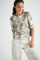 Jacket in beige, brown and gold colours