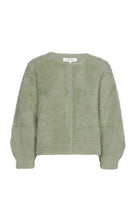 Cardigan en fausse fourrure vert clair