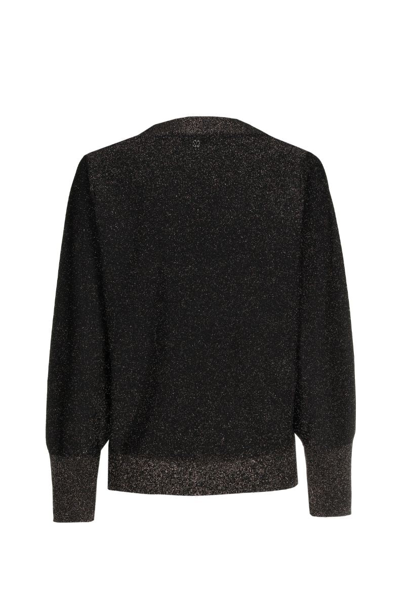 Zwarte pull met V-hals