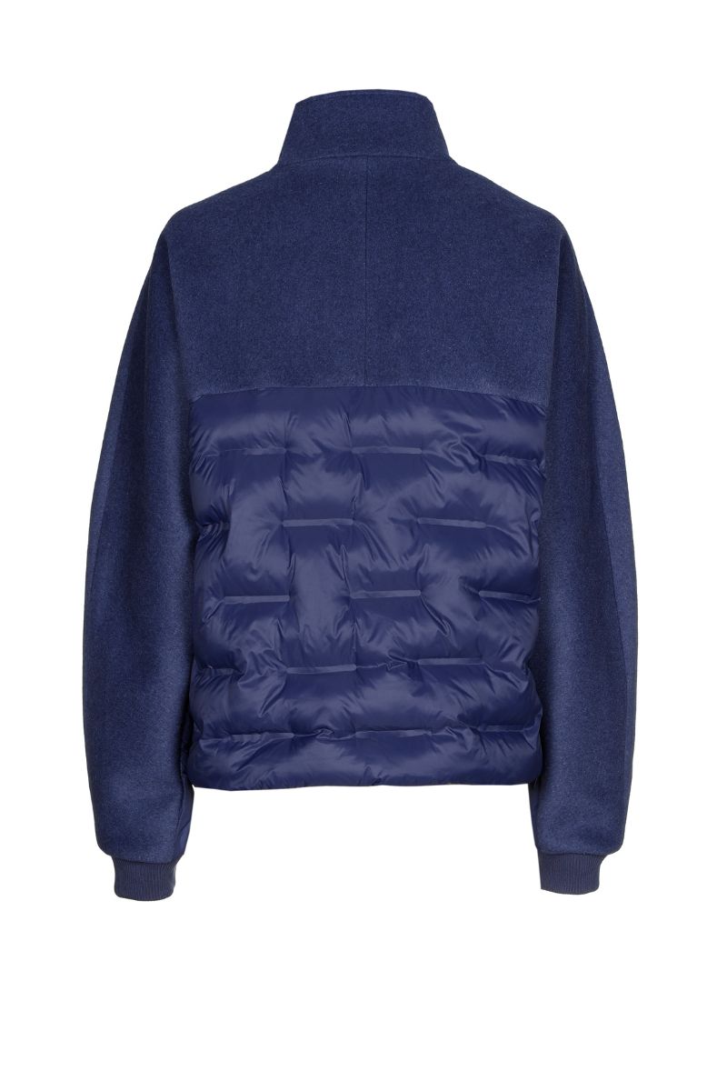 Short sporty jacket in indigo blue