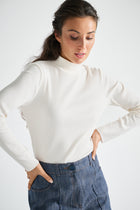 Ecru roll neck jumper