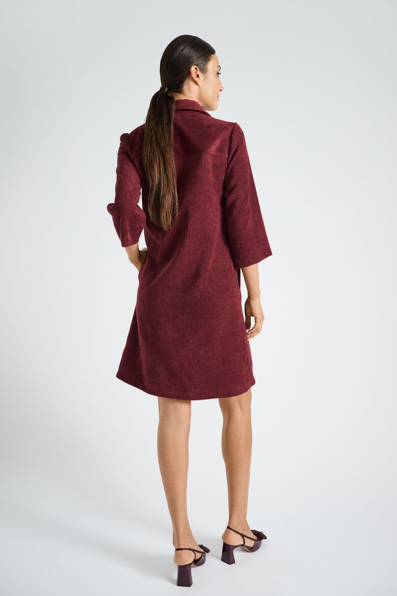 Bordeaux kleedje in velours