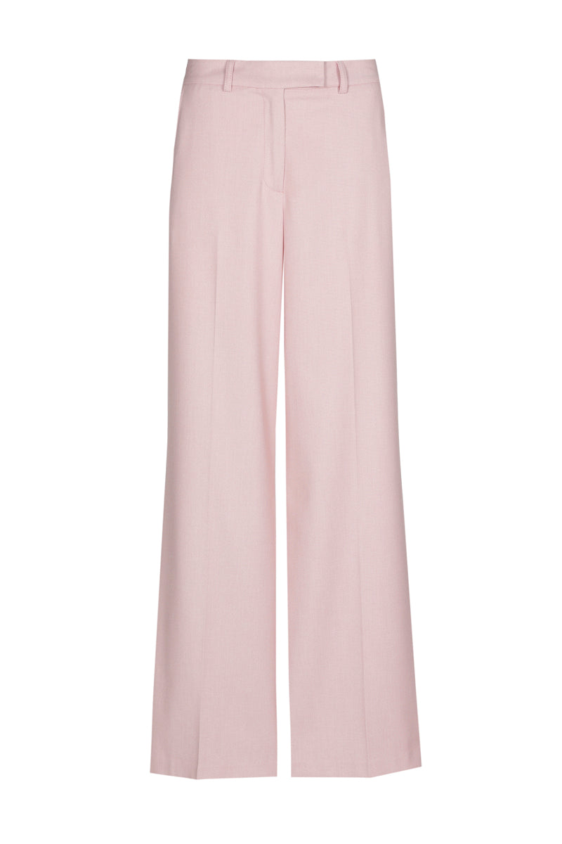 Soepele wijde broek in roze