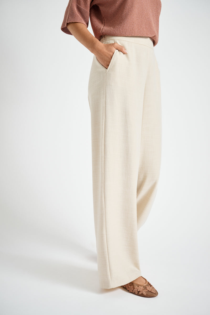 Wide beige pants