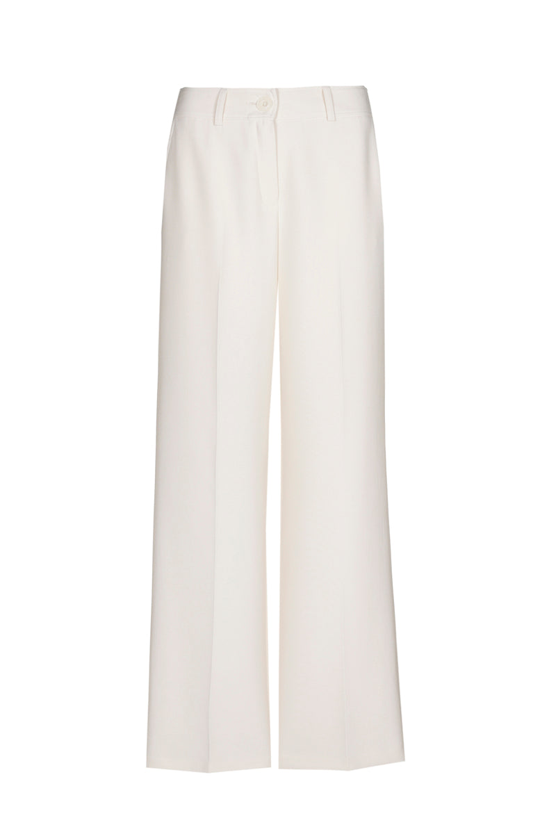 Pantalon droit couleur crème