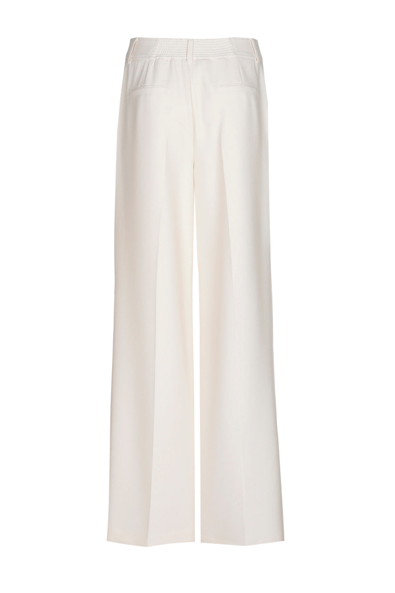 Pantalon droit couleur crème