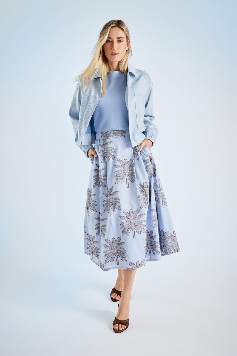 Kort bleach denim jasje