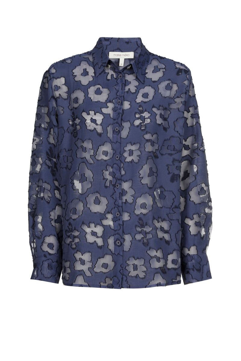 Chemisier transparent à imprimé fleuri