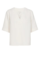 Ecru bloes-tuniek met v-hals