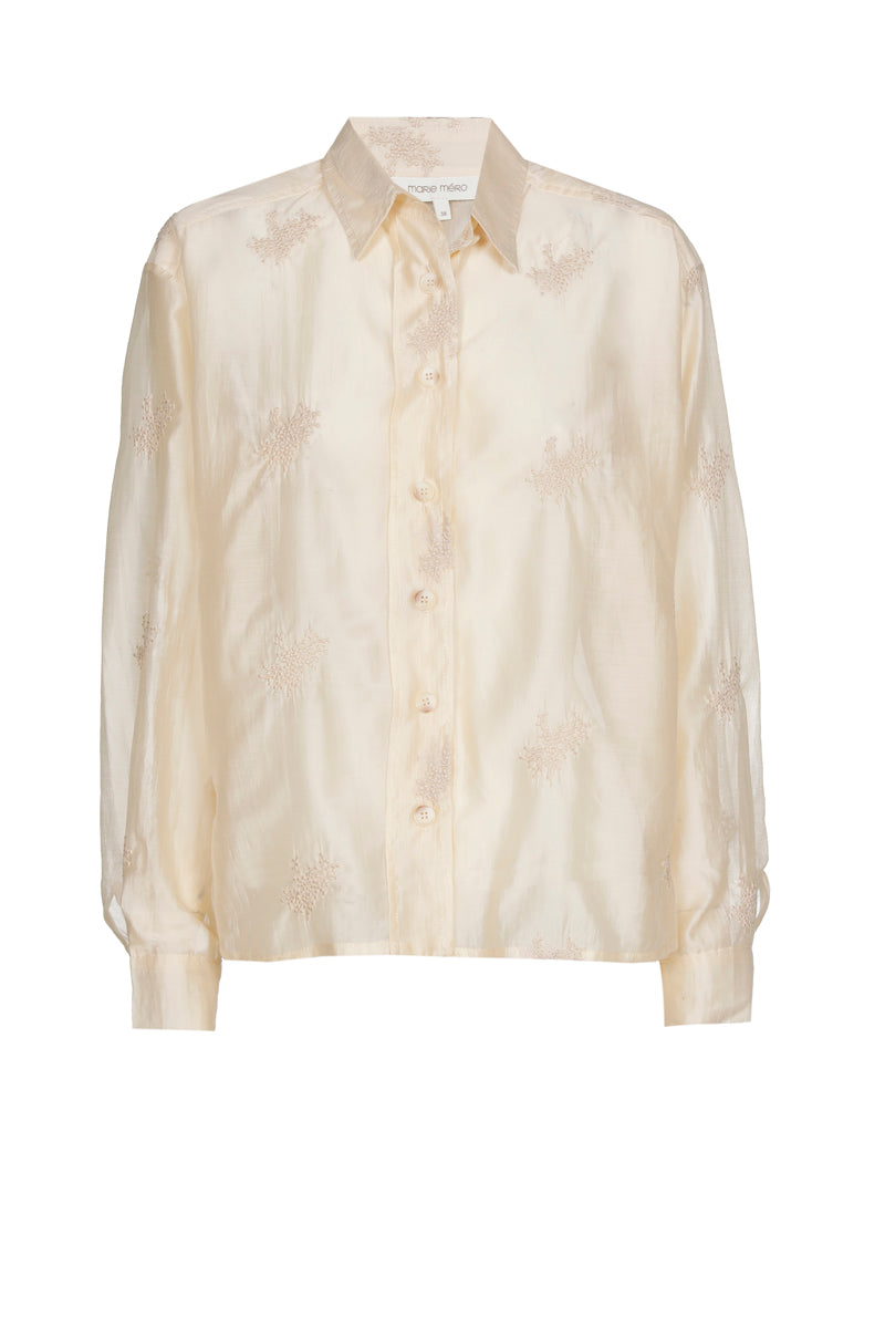 Chemise en voile brodée