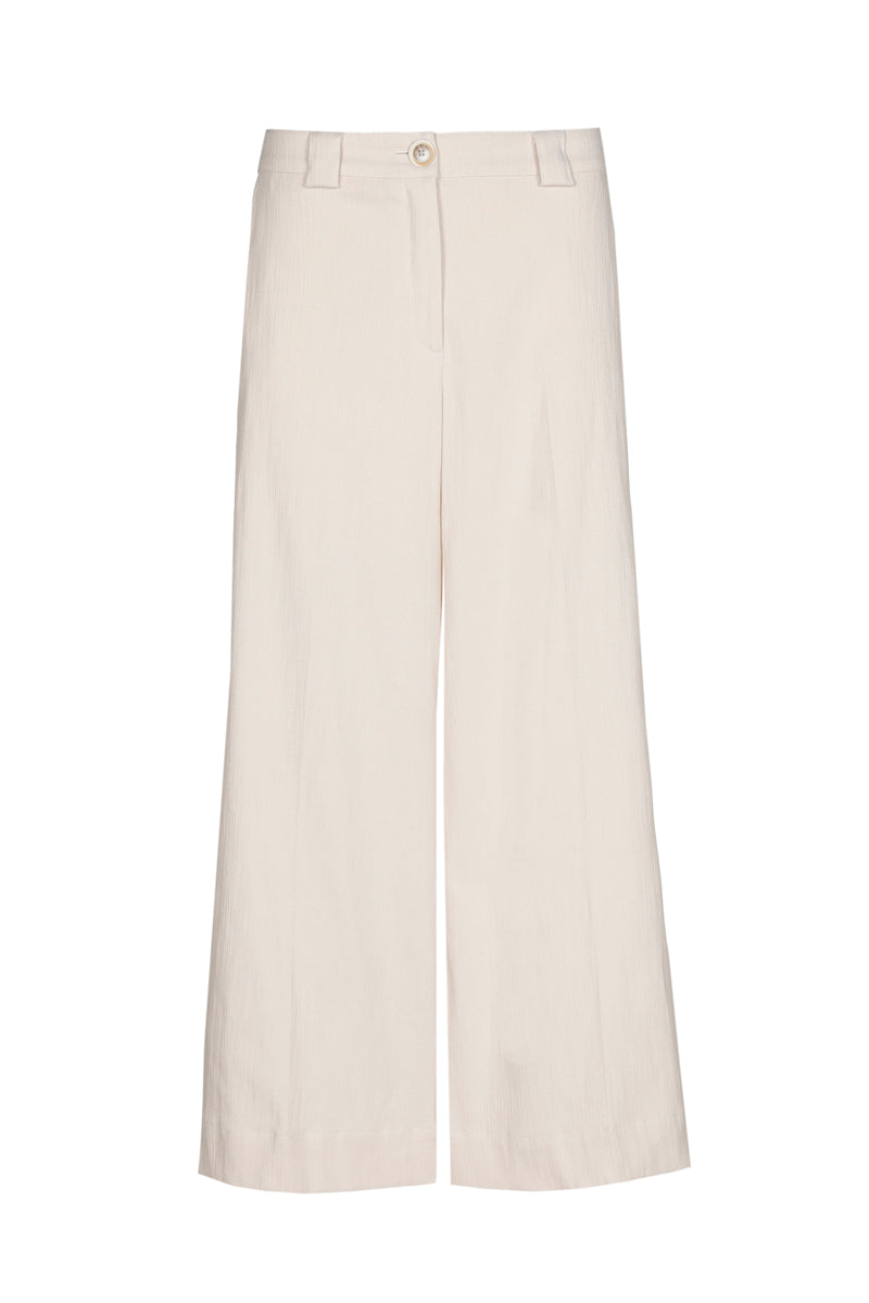 Korte crème lichte broek