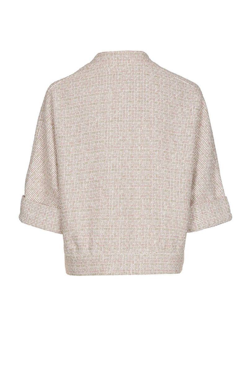 Kort bloesjasje met opstaande kraag