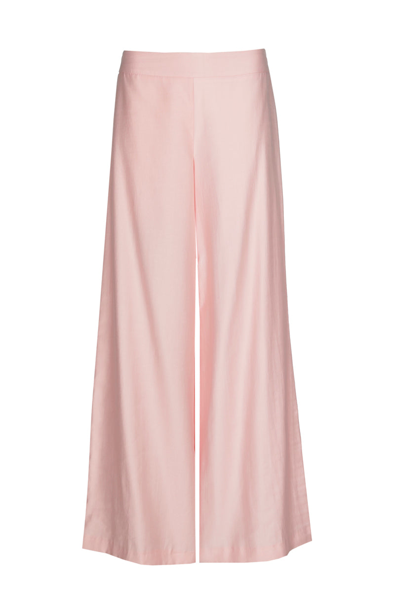 Eenvoudige wijde roze broek