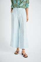 7/8 linnen turquoise pants