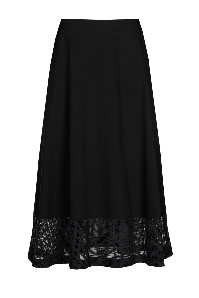 Jupe midi en mesh