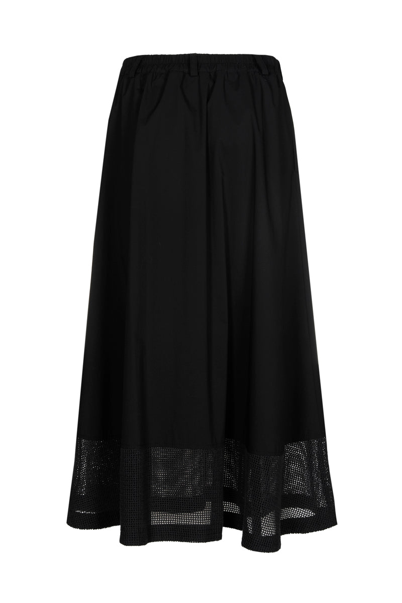 Jupe midi en mesh