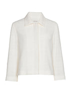 Cream jacquard jacket with collar