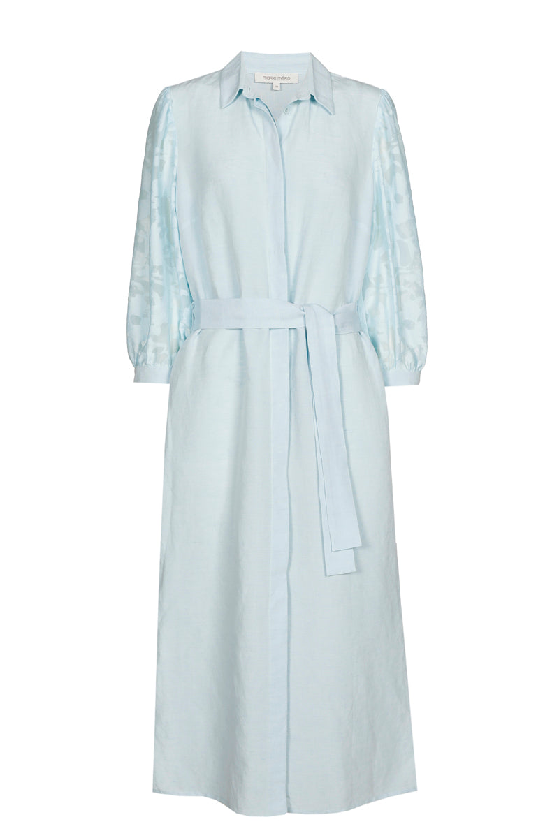 Midi hemdsjurk met bijzondere mouwen