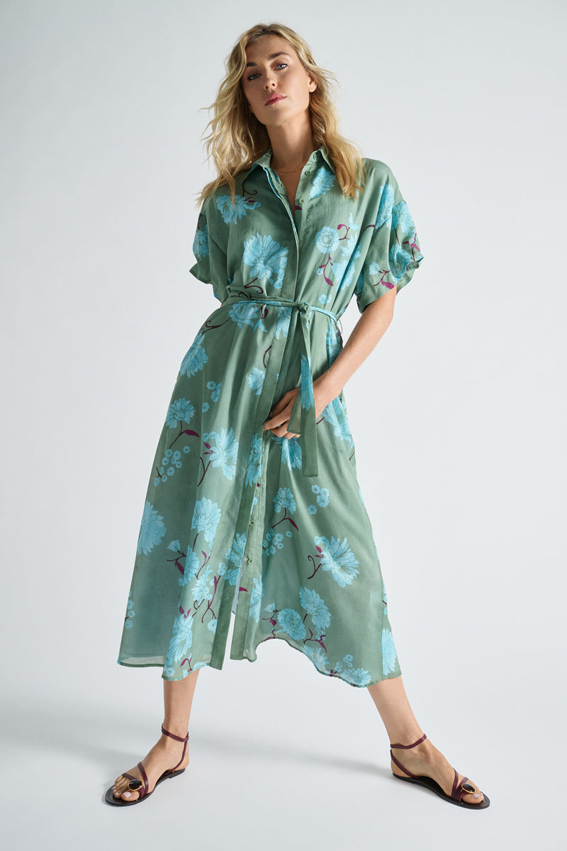 Halflang hemdskleed met print