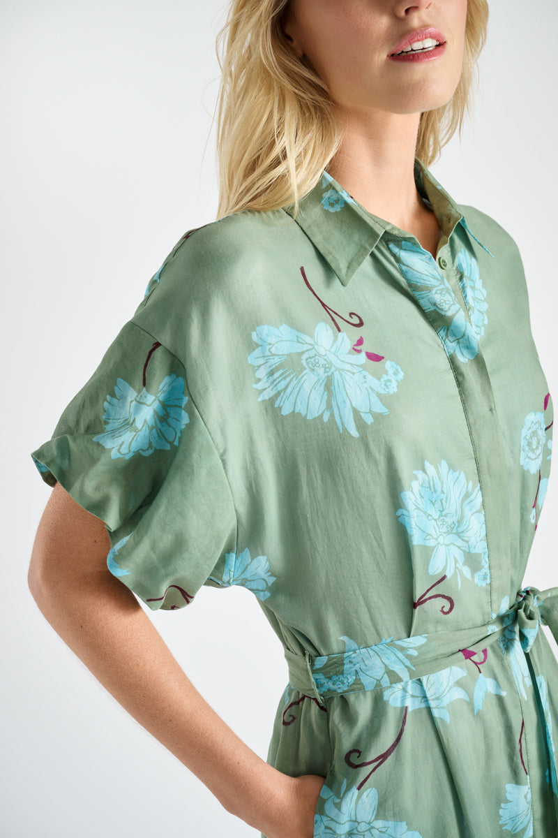 Halflang hemdskleed met print