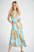 Mouwloze multicolor jurk