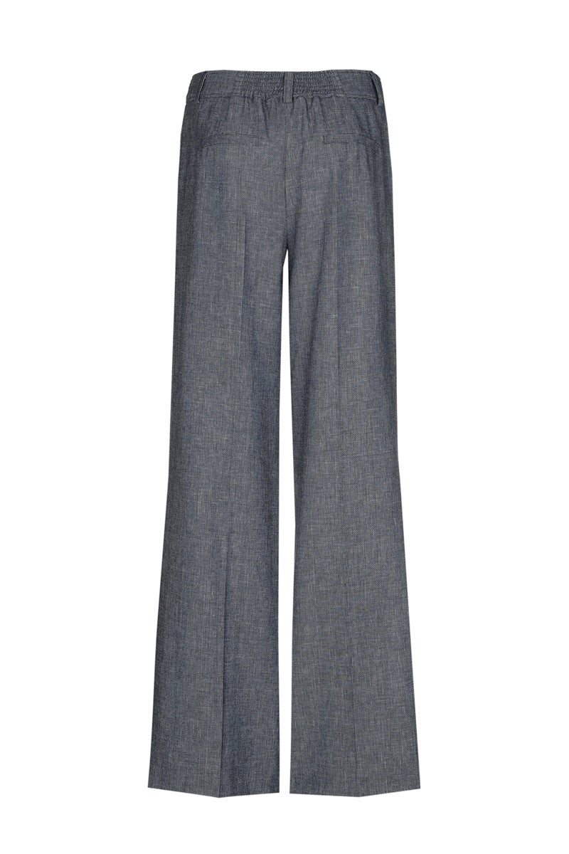 Pantalon droit bleu avec structure