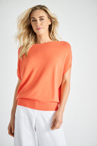 Oranje trui met kapmouw