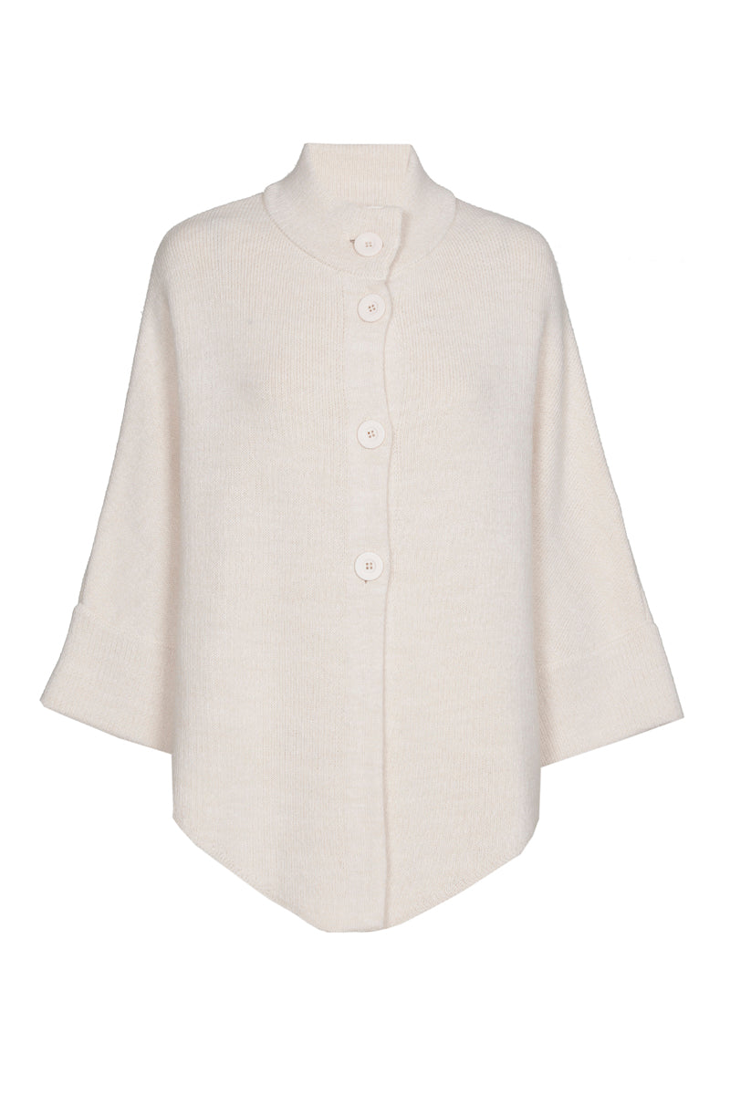 Cape crème boutonnée