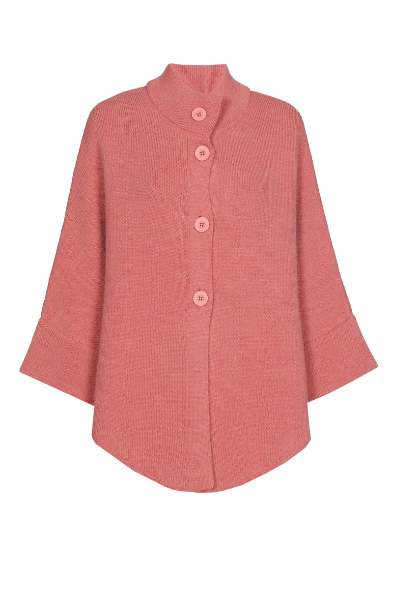 Roze cape met knopen