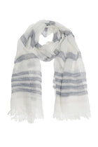 Bicolor blue-white linnen scarf