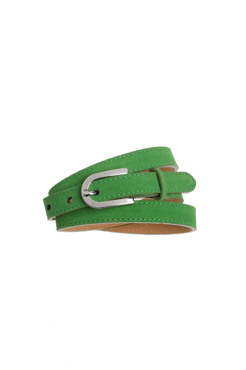 Fine green leather belt