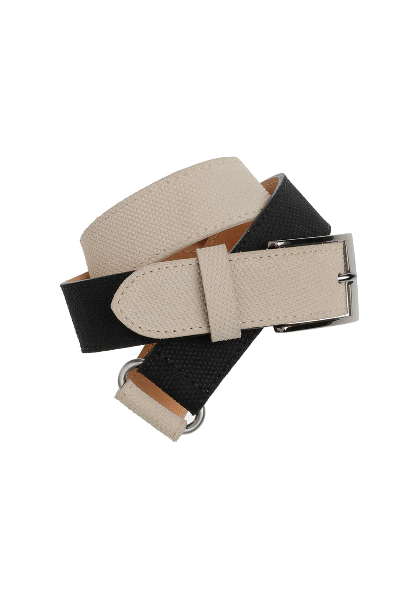 Ceinture cuir bicolore