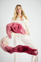 Lange zijdeachtige dégradé sjaal