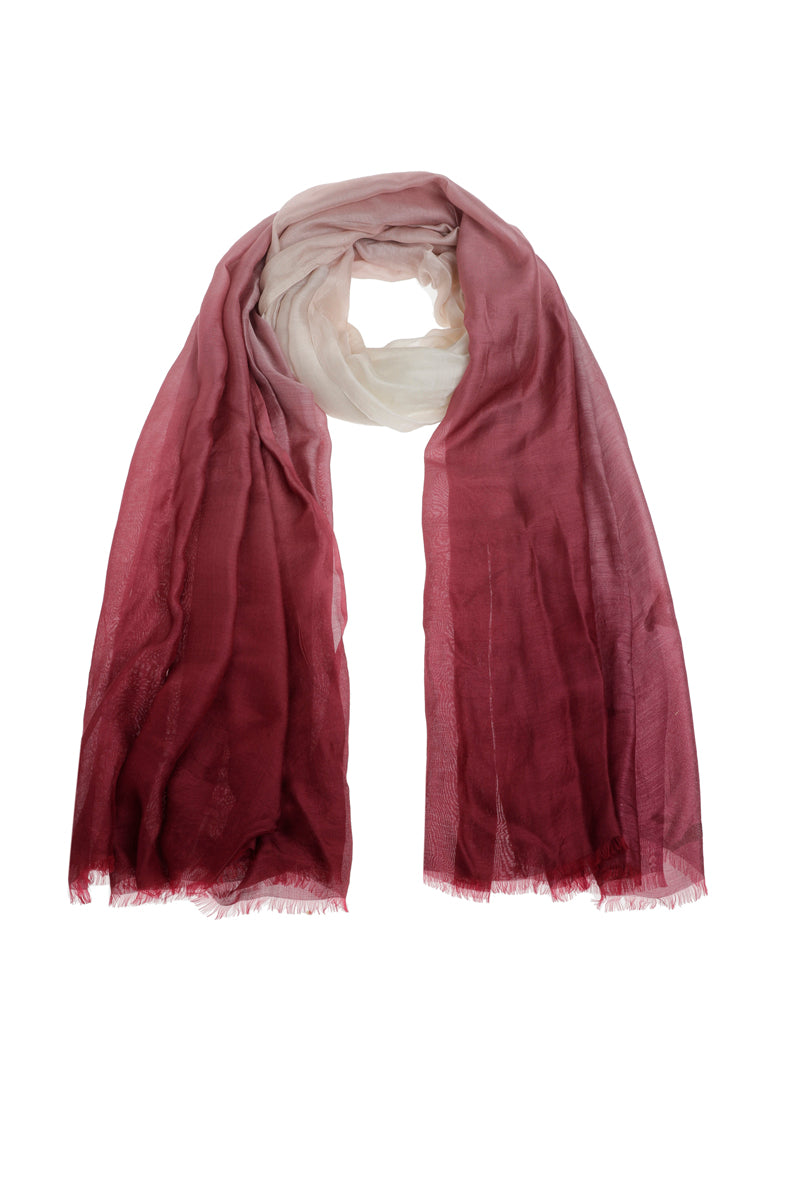 Lange zijdeachtige dégradé sjaal