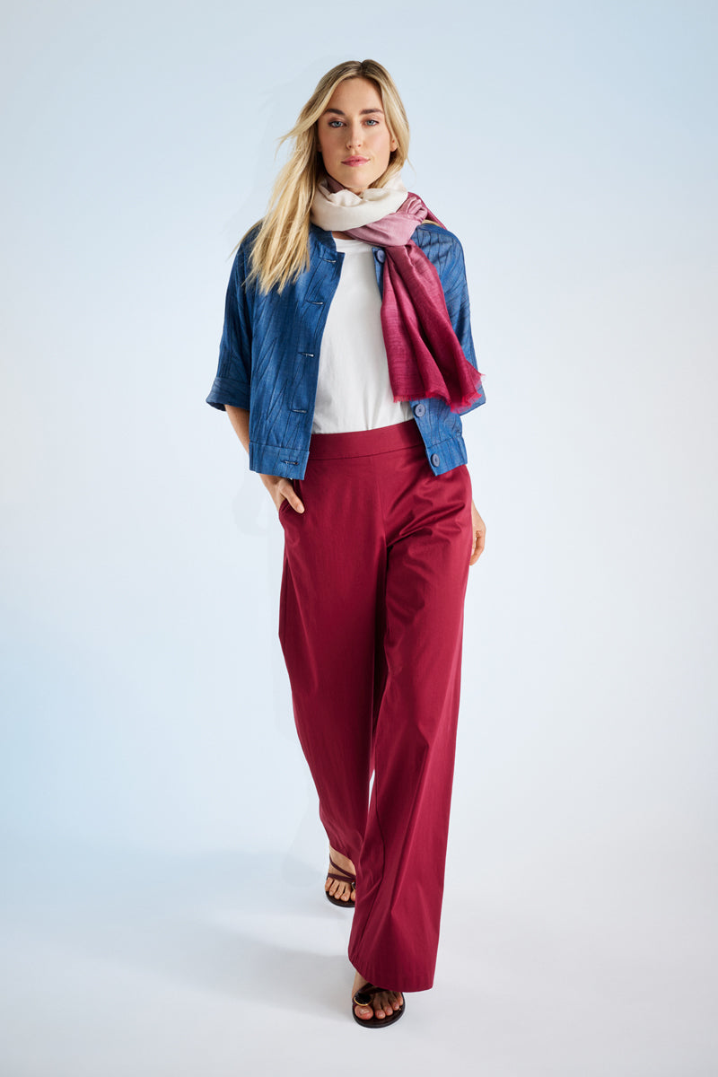 Lange zijdeachtige dégradé sjaal