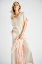 Lange roze katoenen dégradé sjaal