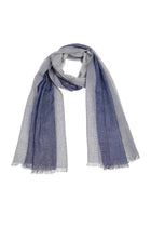 Long bicolor cotton-linnen scarf
