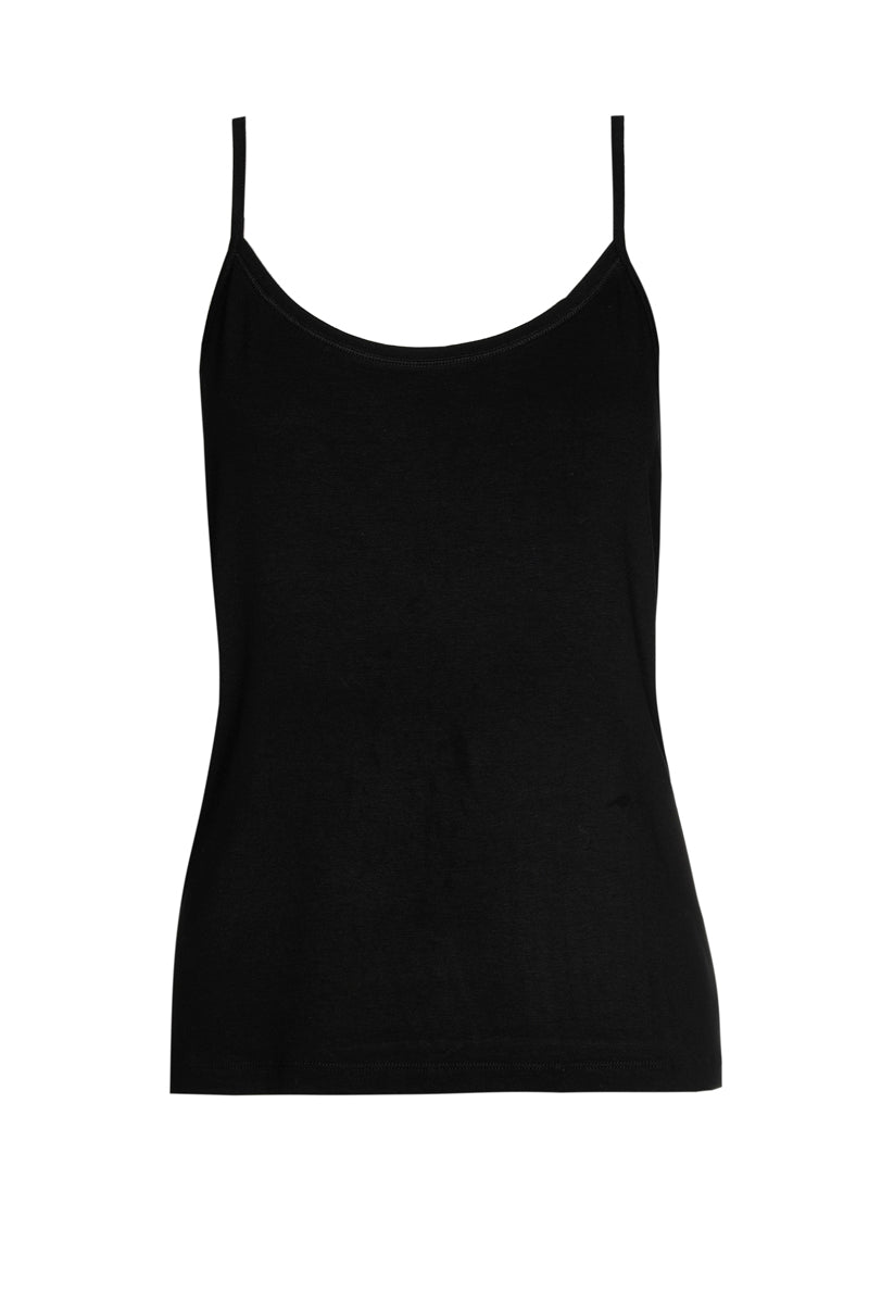 Top à fines bretelles noir