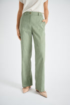 Straight green pants denimlook