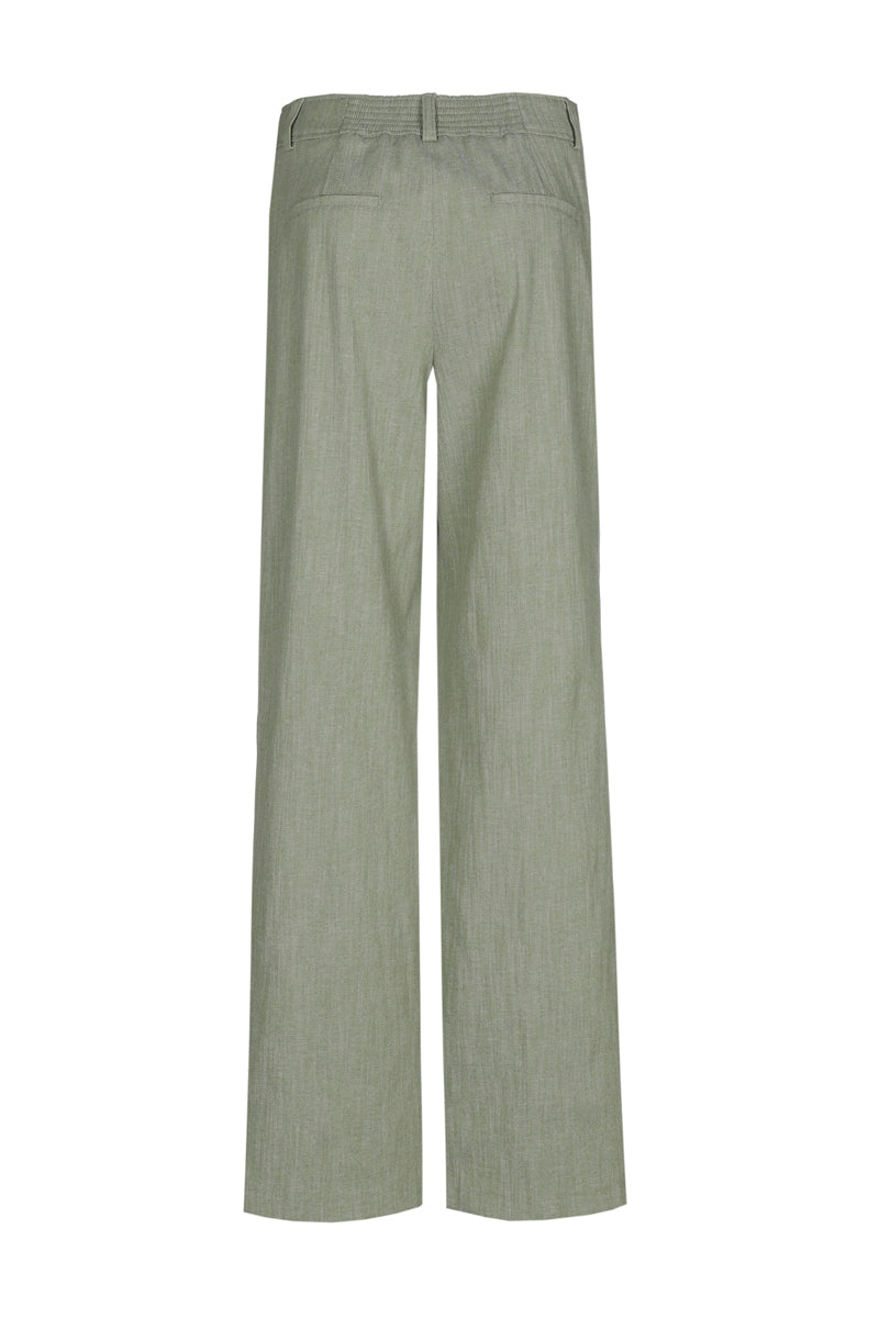 Straight green pants denimlook