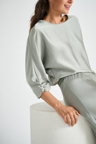 Jadegroene bloes in satijnlook