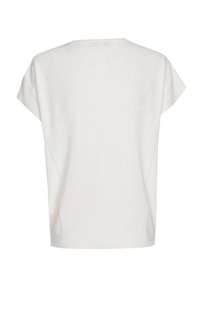 Top ample à col V crème