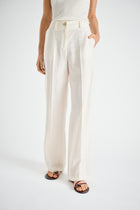 Crèmekleurige rechte broek