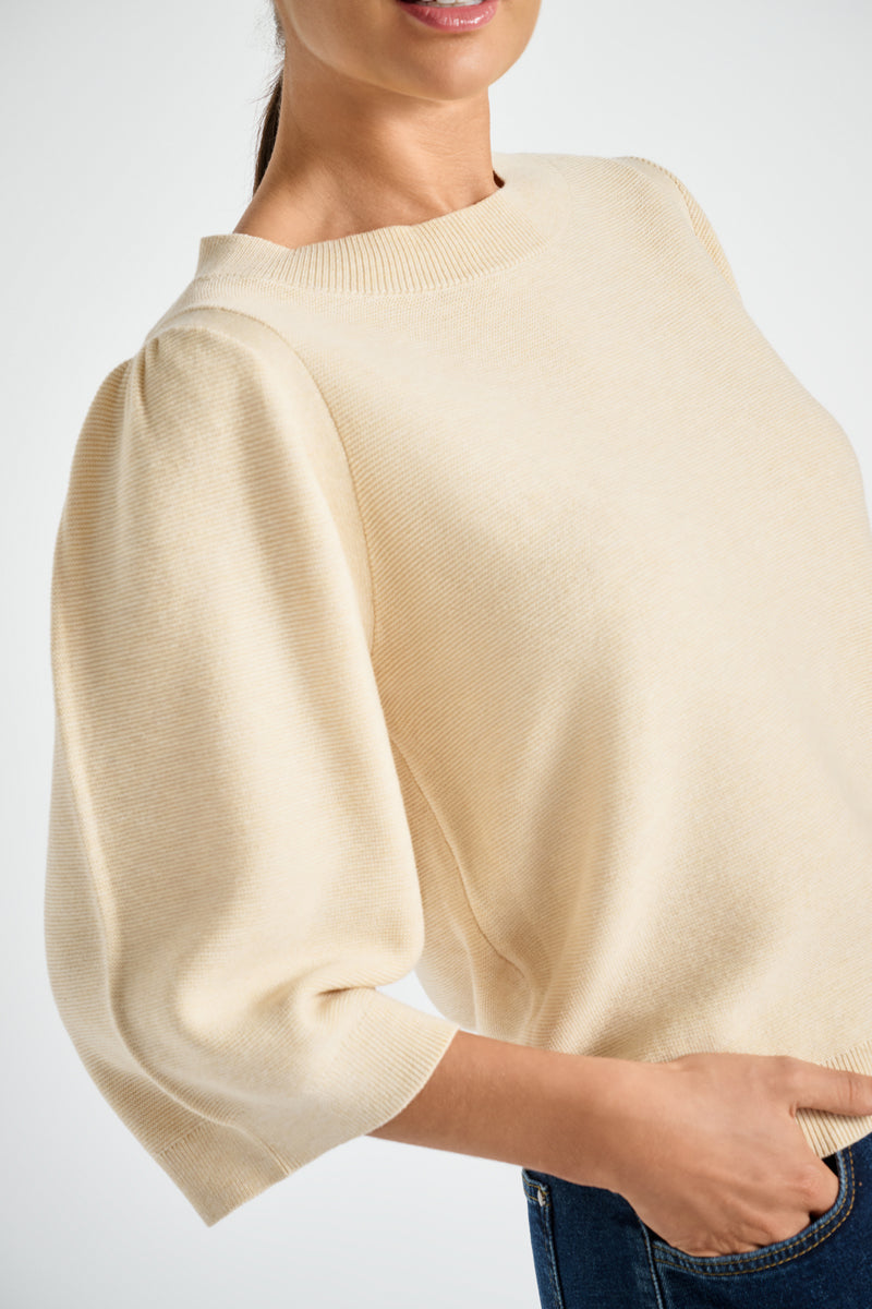 Sand round neck sweater