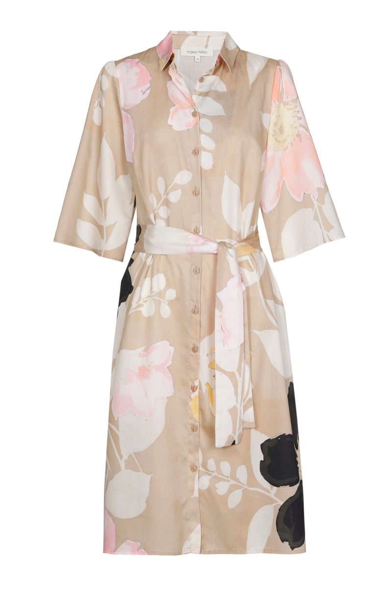 Hemdsjurk met bloemenprint
