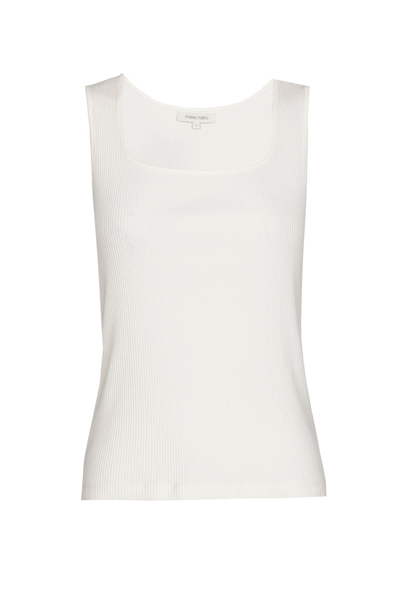 Cream sleeveless top