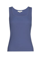 Mouwloze top in blauw